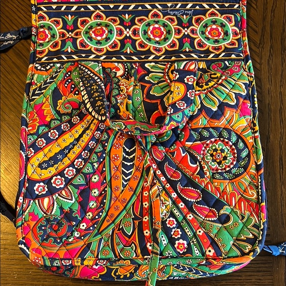 Vera Bradley Red and Orange Travel Bag with Venetian Paisley Pattern - Picture 11 of 11